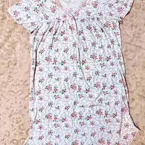 Vintage Emma C Nightgown - XL - Floral Cottagecore Sleepwear